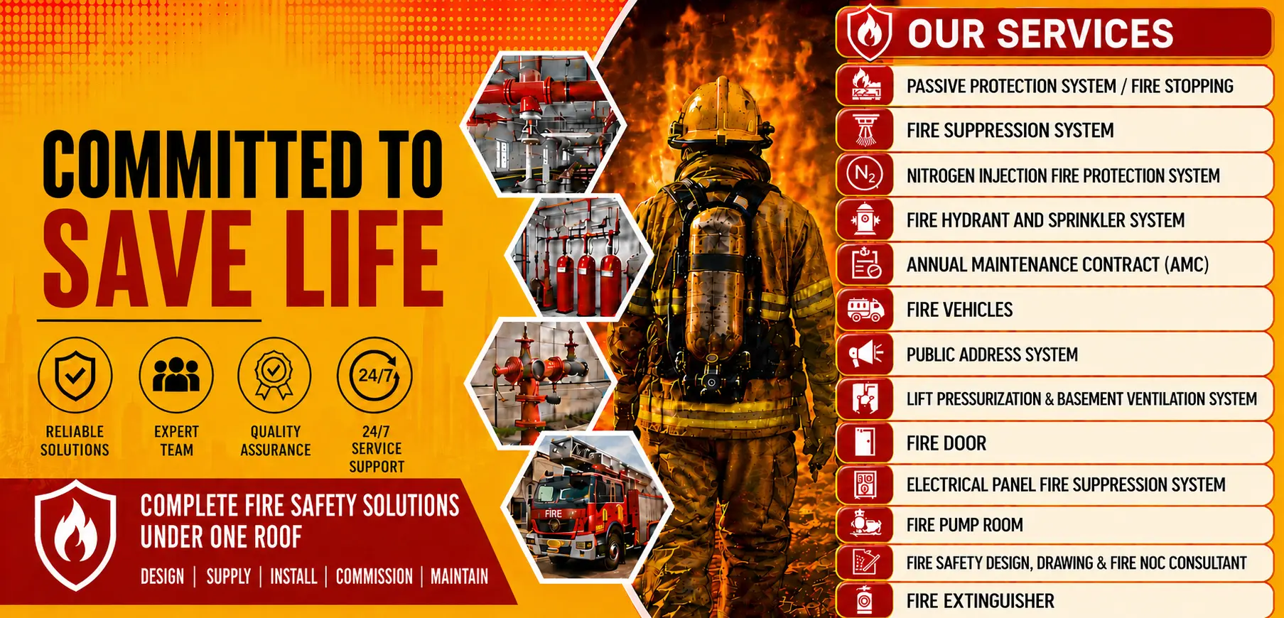 Achyuta Fire Safety Banner